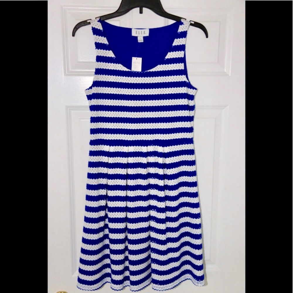NBW BRAND NEW Blue & white striped nautical dress